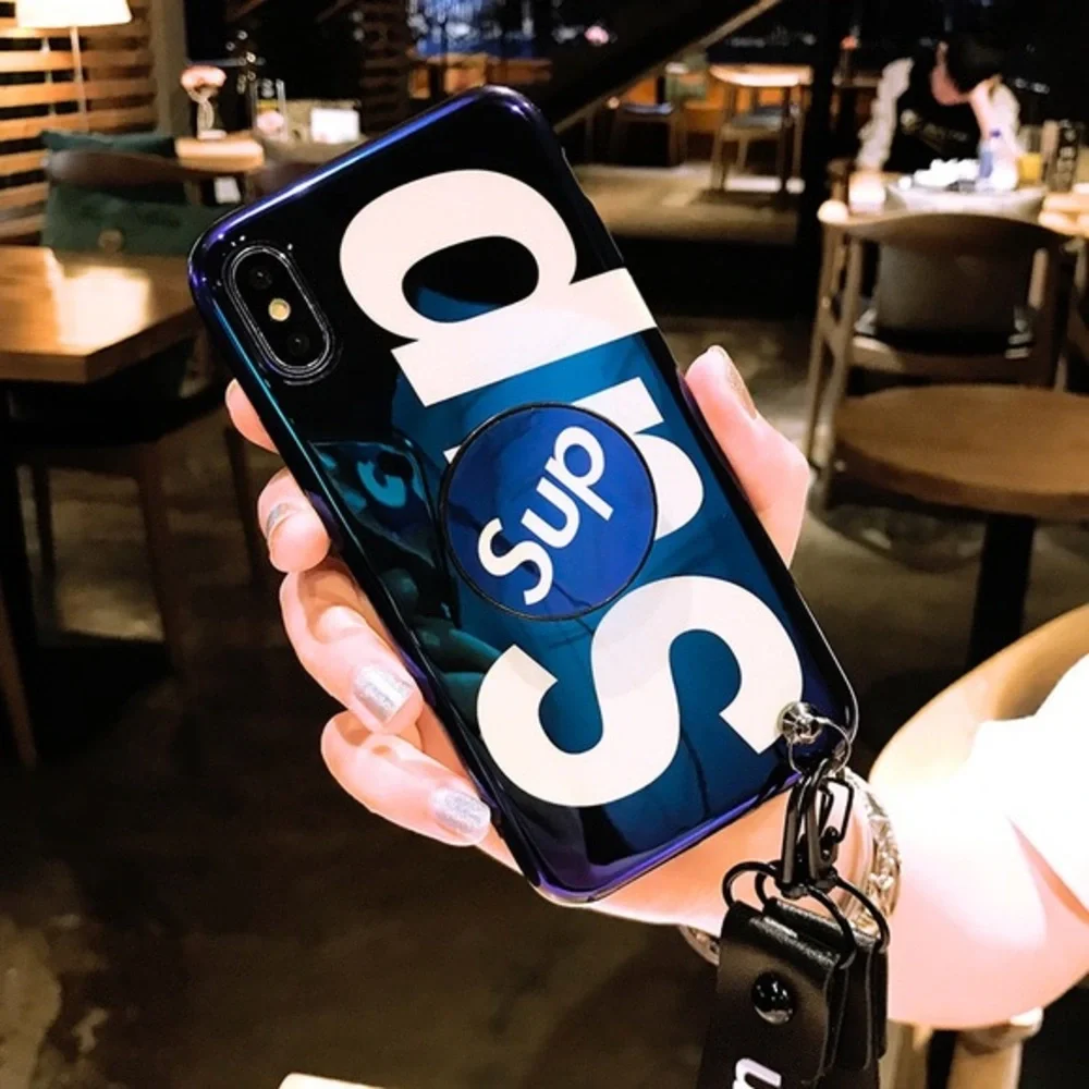 New Fashion iPhone Cover + Lanyard + PopSocket